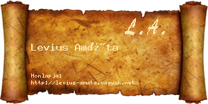 Levius Amáta névjegykártya